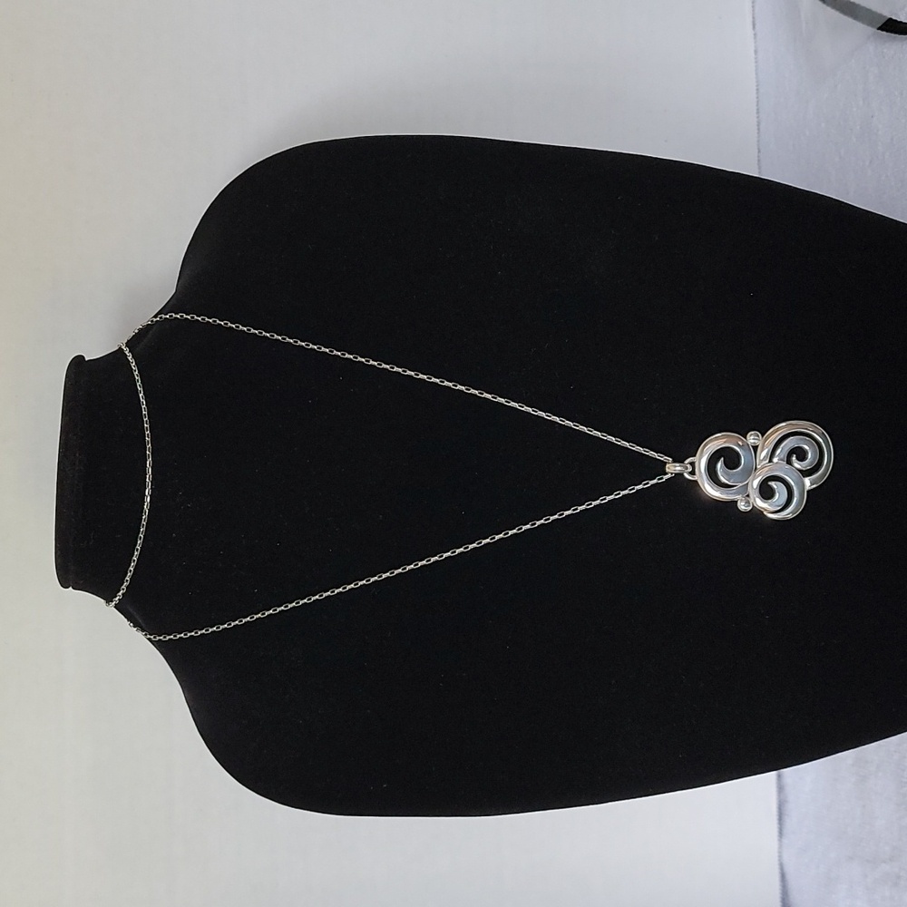 Brighton silvertone swirl necklace